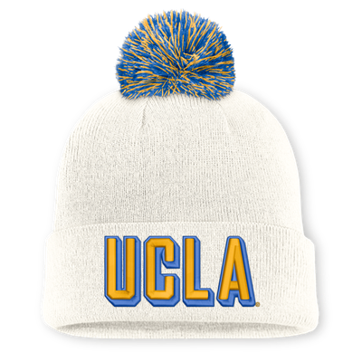 UCLA Bruins Nike Unisex Letter Mascot Knit Hat with Pom - White