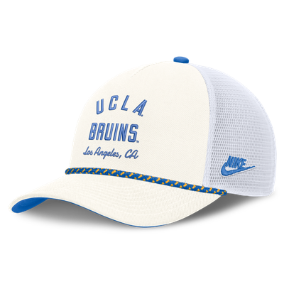 UCLA Bruins Nike Unisex Mascot Rope Trucker Adjustable Hat - White