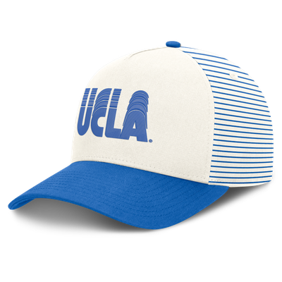  UCLA Bruins Nike Unisex Vault Striped A-Frame Rise Adjustable Hat - White/Blue