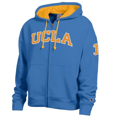 UCLA Bruins Champion Women's Arch Full-Zip Fleece Hoodie - Blue