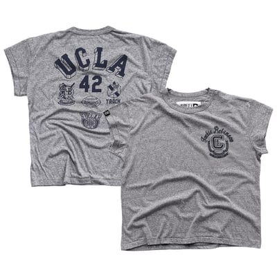 Roots of Fight x UCLA Bruins x Jackie Robinson Women's #42 Tri-Blend - Gray