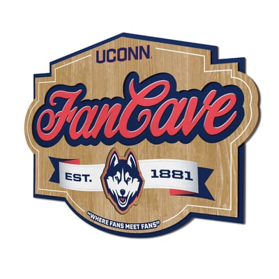 UConn Huskies IDNA 12.5" x 17" Fan Cave Sign