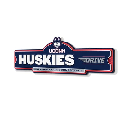UConn Huskies IDNA 3D Street Sign
