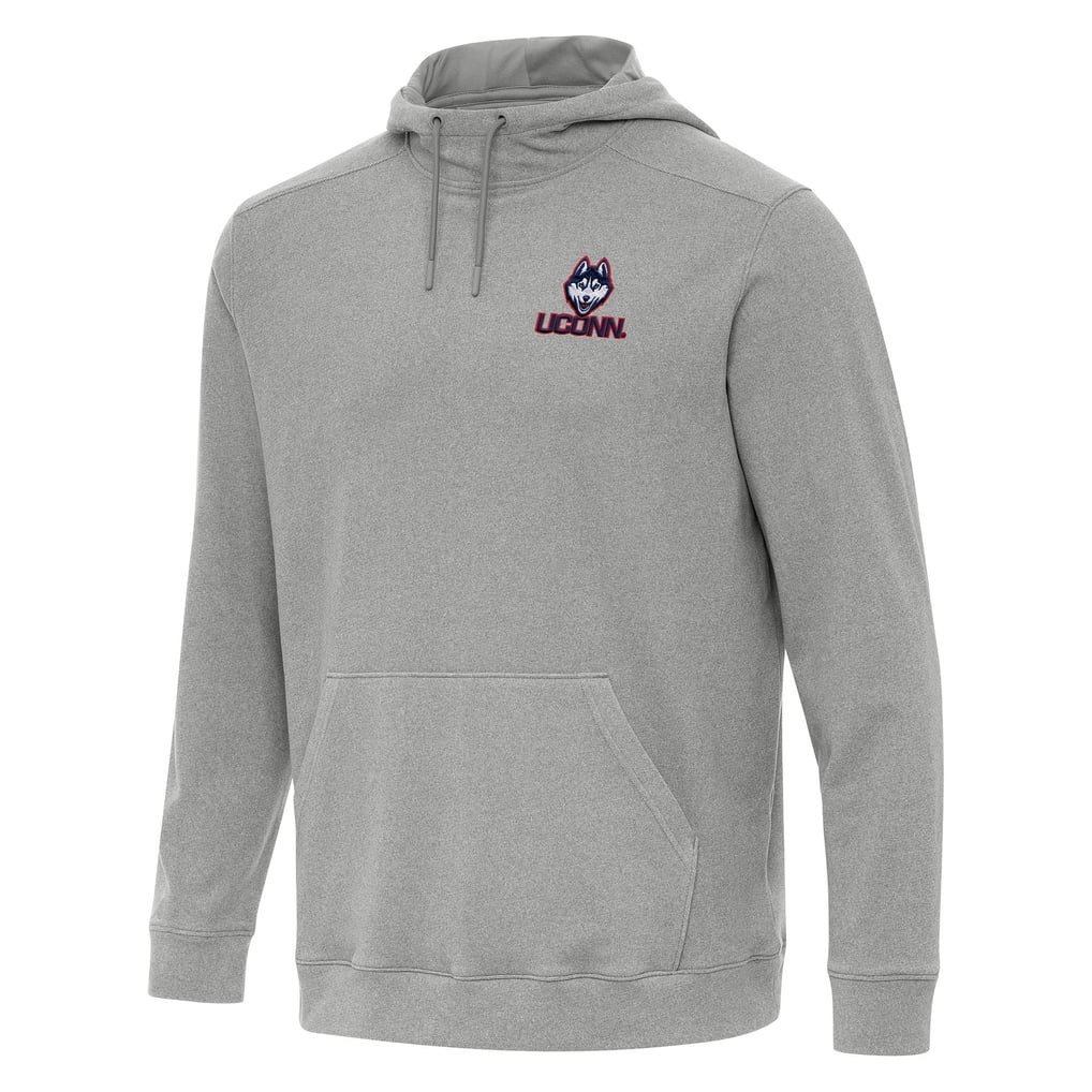 UConn Huskies Antigua Cloud Pullover Hoodie - Heather Gray