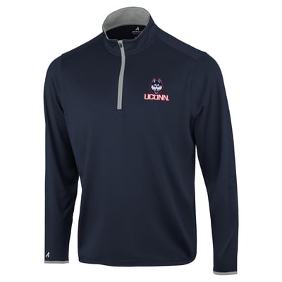  UConn Huskies Antigua Brink Color Pop Quarter-Zip Pullover - Navy