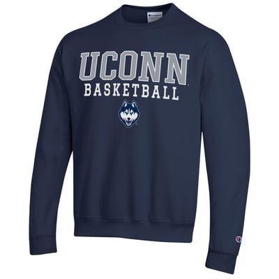 UConn Huskies Champion Basketball Stack Sweatshirt - Navy