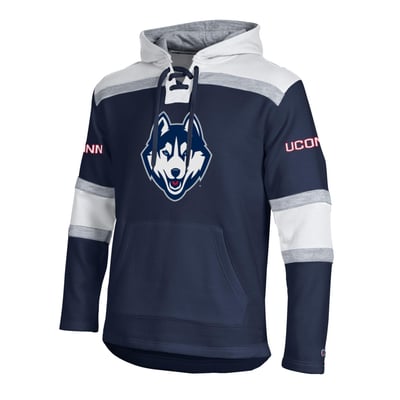  UConn Huskies Champion Lacer Fleece Hoodie - Navy