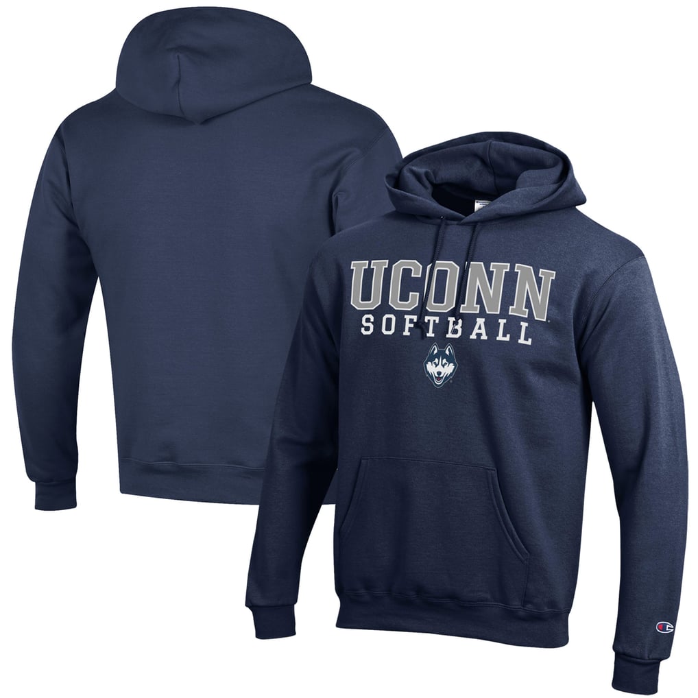  UConn Huskies Champion Softball Stack Powerblend Pullover Hoodie - Navy