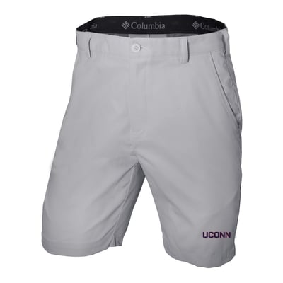 UConn Huskies Columbia Omni-Wick Lie Angle Shorts - Gray
