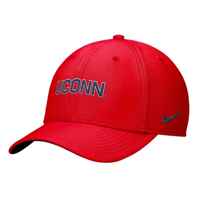 UConn Huskies Nike Primetime SwooshFlex Dri-FIT Hat - Red