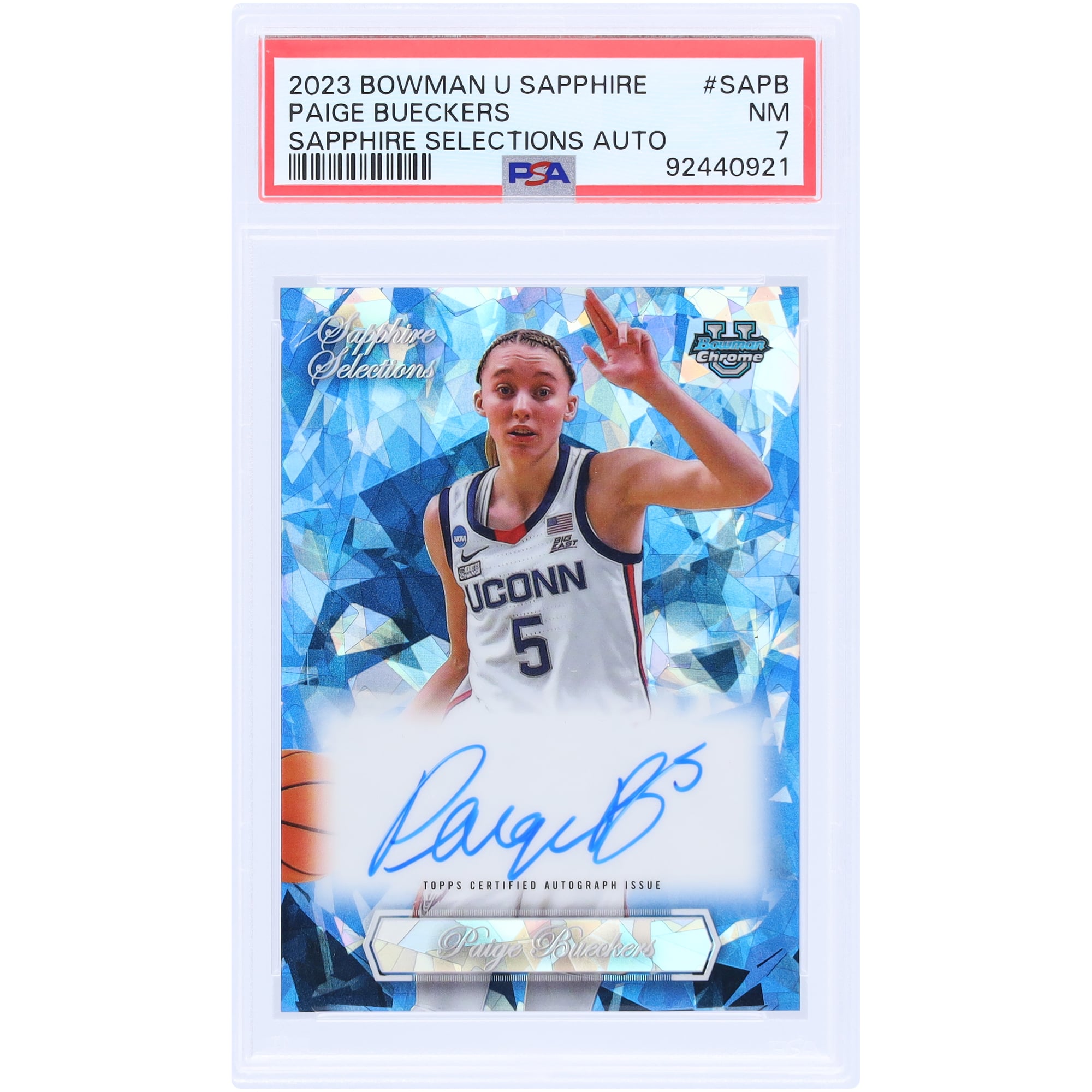 Paige Bueckers UConn Huskies Autographed 2023-24 Bowman Chrome U 