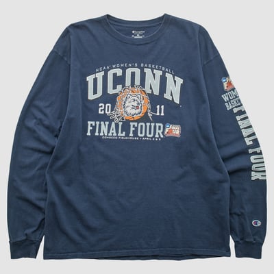 UConn Huskies Champion 2011 Long Sleeve T-shirt - Navy - XL by Fanatics Real Vintage