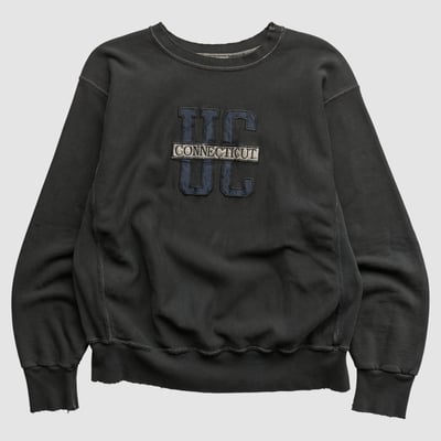 UConn Huskies Genus 90s Pullover Sweatshirt - Black - S by Fanatics Real Vintage