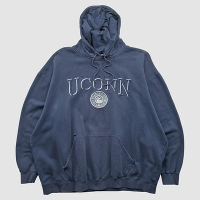 UConn Huskies Lee Apparel 2000s Hooded Pullover Sweatshirt - Navy - 3XL by Fanatics Real Vintage