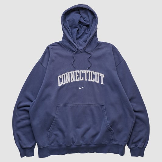 UConn Huskies Nike 2000s Hooded Pullover Sweatshirt - Navy - XS by Fanatics Real Vintage