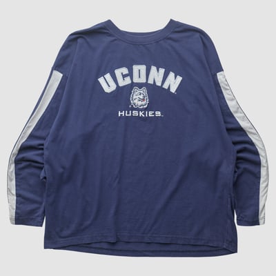 UConn Huskies Pro Edge 2000s Long Sleeve T-shirt - Navy - 2XL by Fanatics Real Vintage