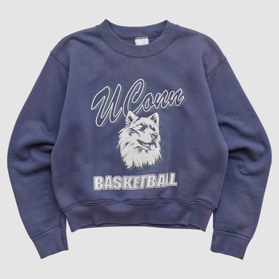 UConn Huskies Salem Sportswear 90s Pullover Sweatshirt - Navy - XXS by Fanatics Real Vintage