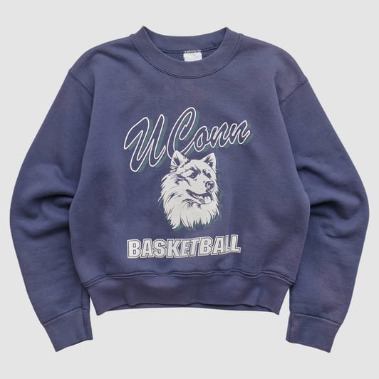 UConn Huskies Salem Sportswear 90s Pullover Sweatshirt - Navy - XXS by Fanatics Real Vintage