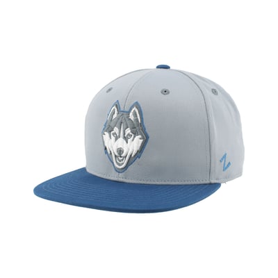  UConn Huskies Zephyr Unisex Pastel Fitted Hat - Gray