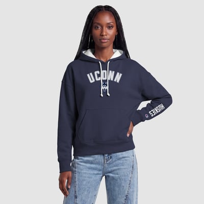  UConn Huskies Champion Women's Fleece Hoodie - Navy
