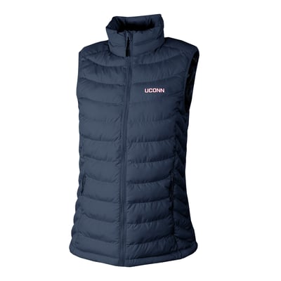  UConn Huskies Columbia Women's Powder Lite II Omni-Heat Full-Zip Vest - Navy