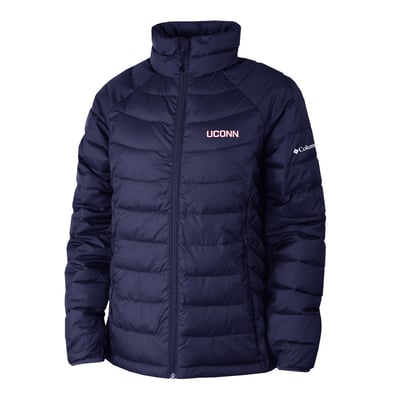  UConn Huskies Columbia Women's Powder Lite II Omni-Heat Raglan Full-Zip Jacket - Navy