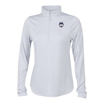  UConn Huskies Columbia Women's Fairway Breeze Quarter-Zip Pullover - White