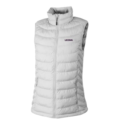  UConn Huskies Columbia Women's Powder Lite II Omni-Heat Full-Zip Vest - White
