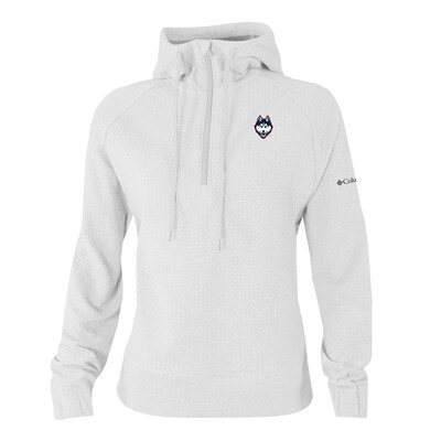  UConn Huskies Columbia Women's Swingcraft Fleece Hoodie - White