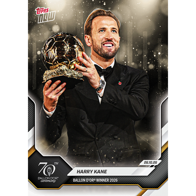 Harry Kane - 2026 Ballon d'Or Topps NOW® - Card 1 - LOOK FOR AUTOS & RELICS