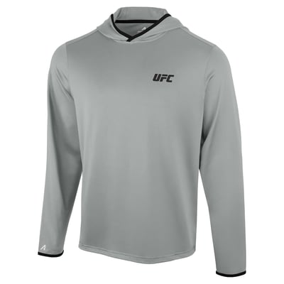 UFC Antigua Brink Desert Dry Long Sleeve Hoodie T-Shirt - Gray