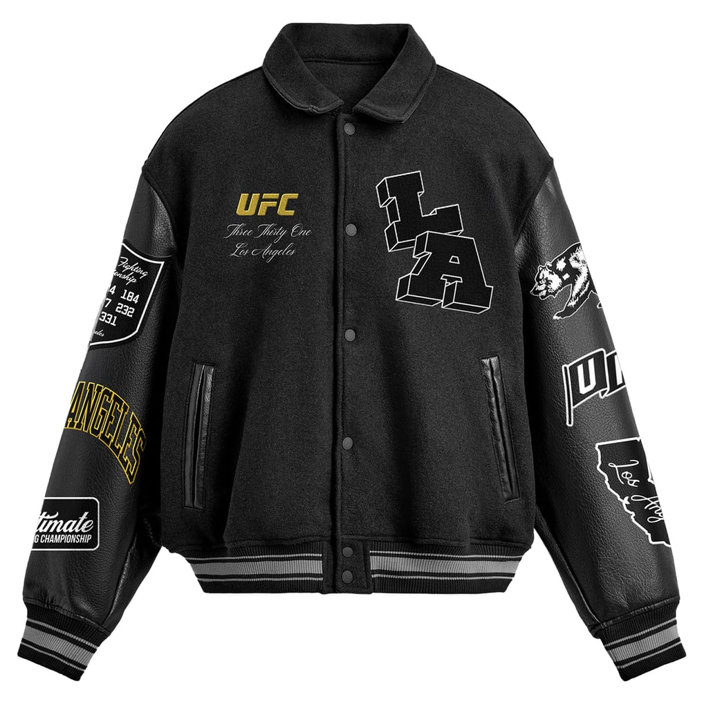 UFC 331 Full-Snap Varsity Jacket - Black