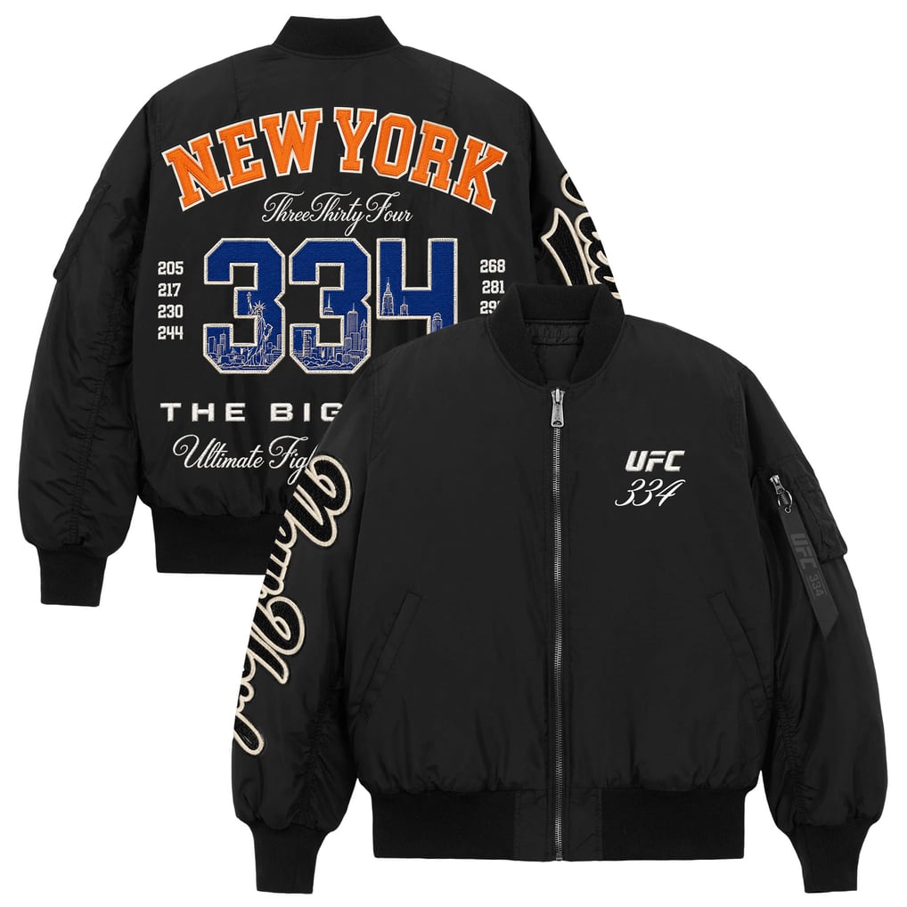 UFC 334 Full-Zip Bomber Jacket - Black