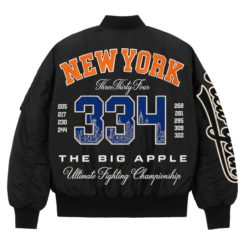 UFC 334 Full-Zip Bomber Jacket - Black