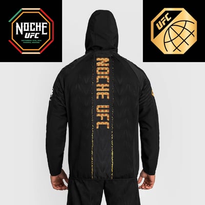 UFC Zenith by Venum Authentic Fight Night Noche Full-Zip Walkout Hoodie - Black