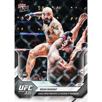 Sean Sharaf - 2026 UFC Topps NOW® - Card 34