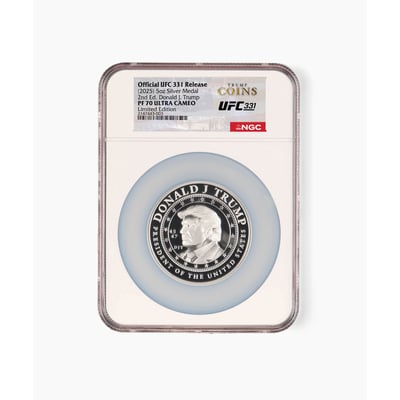 UFC 331 Trump Coins x UFC Fanatics Authentic 5 Oz. Silver Medallion