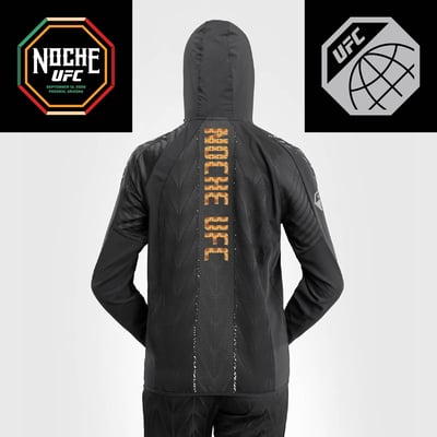  Women's UFC Zenith by Venum Authentic Fight Night Noche Full-Zip Walkout Hoodie - Black
