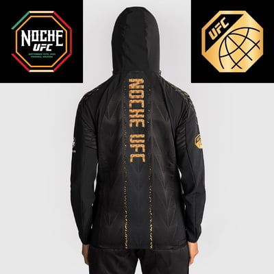  Women's UFC Zenith by Venum Authentic Fight Night Noche Full-Zip Walkout Hoodie - Black