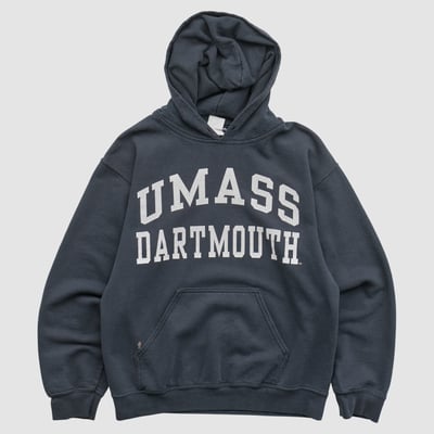 UMass Dartmouth Corsairs New Agenda 2000s Hooded Pullover Sweatshirt - Black - XS by Fanatics Real Vintage