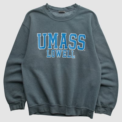 UMass Lowell River Hawks MV Sport 2010s Pullover Sweatshirt - Charcoal - XXS by Fanatics Real Vintage