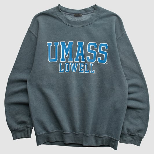 UMass Lowell River Hawks MV Sport 2010s Pullover Sweatshirt - Charcoal - XXS by Fanatics Real Vintage