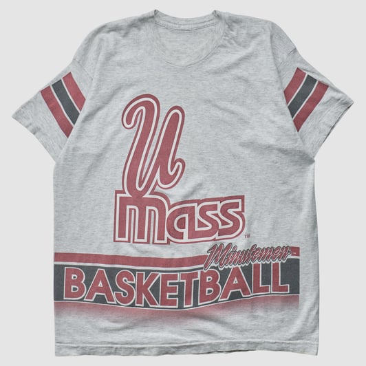 UMass Minutemen 90s T-shirt - Heather Gray - XL by Fanatics Real Vintage