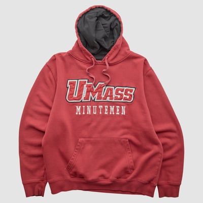 UMass Minutemen Campus Heritage 2010s Hooded Pullover Sweatshirt - Red - M by Fanatics Real Vintage