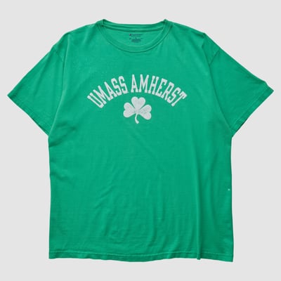 UMass Minutemen Champion 2010s T-shirt - Green - L by Fanatics Real Vintage