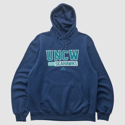 UNC Wilmington Seahawks Adidas 2010s Hooded Pullover Sweatshirt - Navy - S by Fanatics Real Vintage