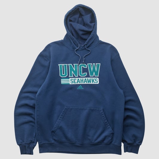 UNC Wilmington Seahawks Adidas 2010s Hooded Pullover Sweatshirt - Navy - S by Fanatics Real Vintage