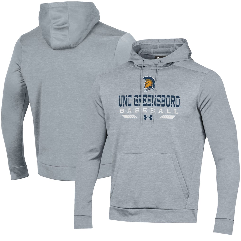  UNCG Spartans Under Armour Baseball Pullover Hoodie - Gray