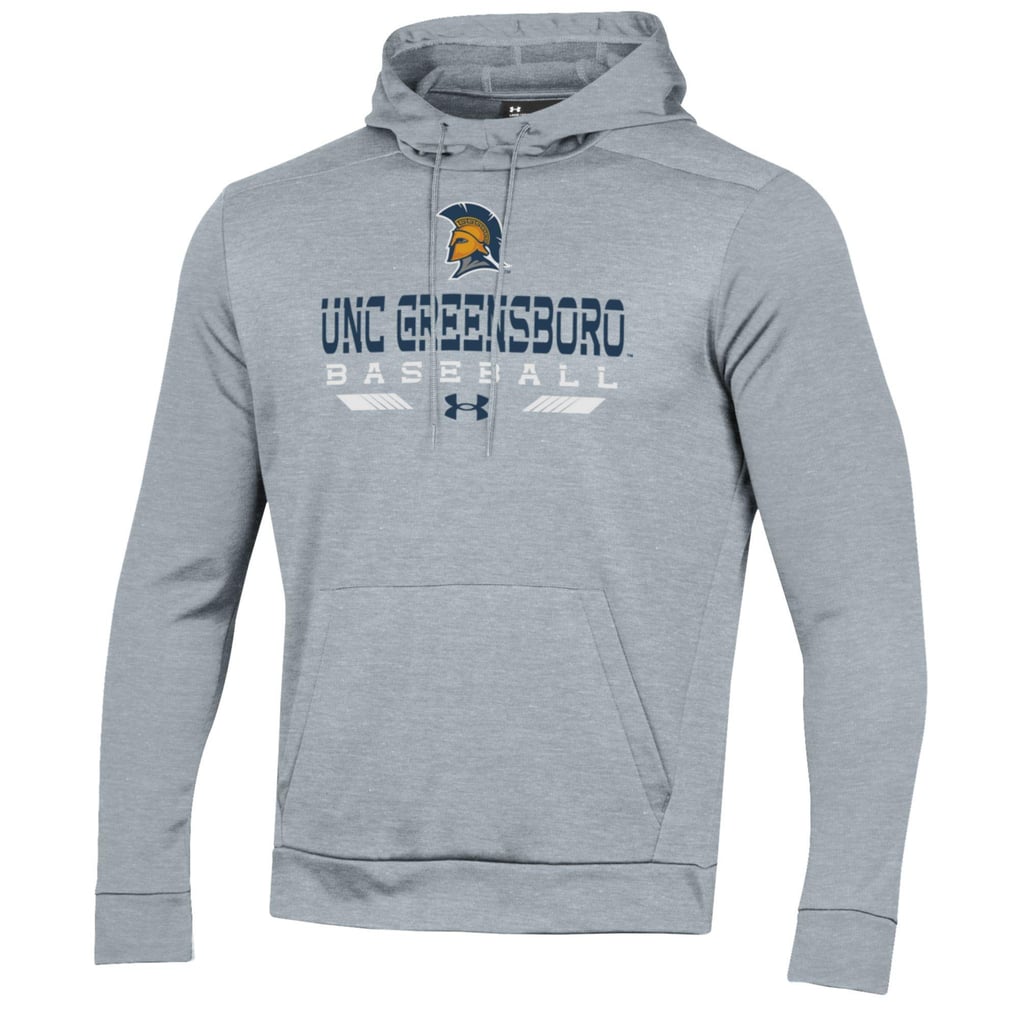  UNCG Spartans Under Armour Baseball Pullover Hoodie - Gray