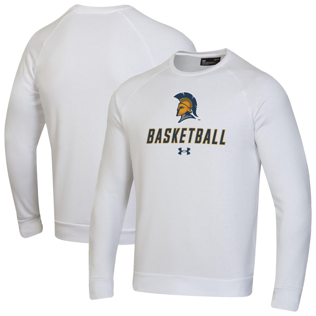  UNCG Spartans Under Armour Raglan Basketball Rival Fleece Pullover Sweatshirt - White